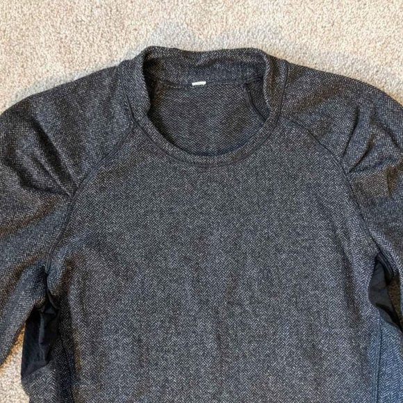 Lululemon Women's 6 Warm Running Top Gray Black - Picture 2 of 6